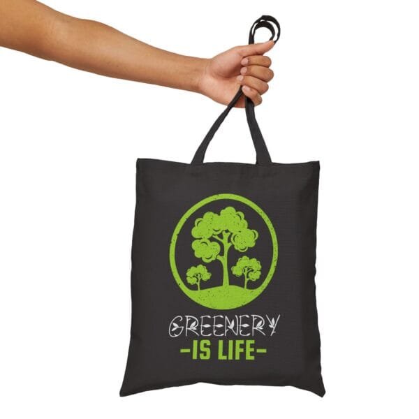 Greenery Is Life Quotes - Cotton Canvas Tote Bag